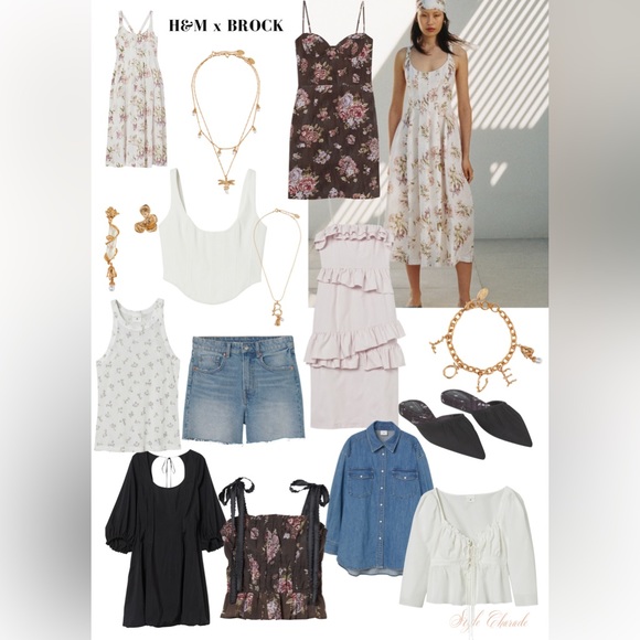 Like New Brock Collection x H&M Floral Ribbon Straps Corset Tank Top 🤎 - Picture 9 of 10